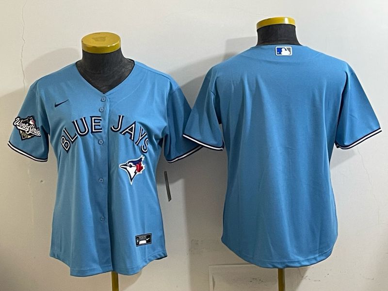 Women 2025 Toronto Blue Jays Blank Light blue Game Nike MLB Jersey style 002->women mlb jersey->Women Jersey